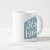 Blijf thuis grote koffiekop (Voorkant rechts)