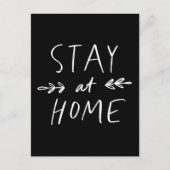 Blijf thuis | Handtekening lettertype Briefkaart (Voorkant)