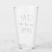 Blijf thuis | Handtekening lettertype Glas (Achterkant)