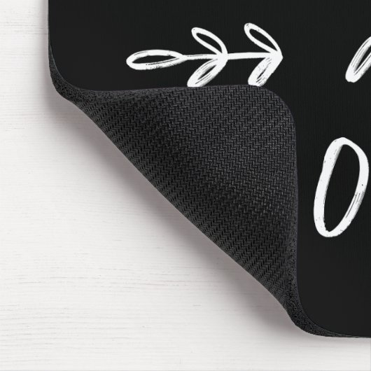 Blijf thuis | Handtekening lettertype Muismat (Hoek)