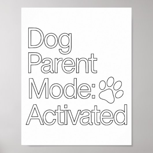 Blijf Thuis Hond Ouder _ Hond Ouder Modus Activere Poster (Voorkant)