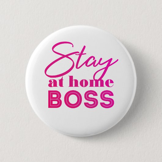 Blijf thuis in de kamer ronde button 5,7 cm (Voorkant)