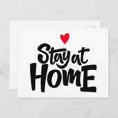 Blijf thuis in het hart briefkaart (Voorkant / Achterkant)