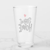 Blijf thuis in het hart glas (Achterkant)