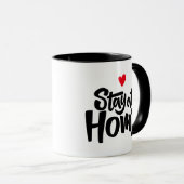 Blijf thuis in het hart mok (Voorkant rechts)