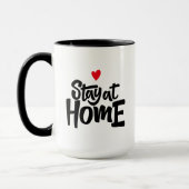 Blijf thuis in het hart mok (Links)