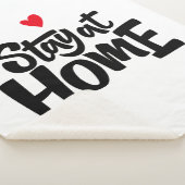 Blijf thuis in het hart sherpa deken (3/4)