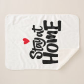 Blijf thuis in het hart sherpa deken (Voorkant (horizontaal))