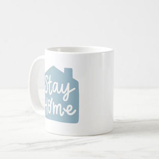 Blijf thuis koffiemok (Voorkant links)