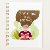 Blijf Thuis Lees Meer Boeken Boekliefhebber Planner (Voorkant)