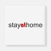 Blijf thuis magneet (Voorkant)