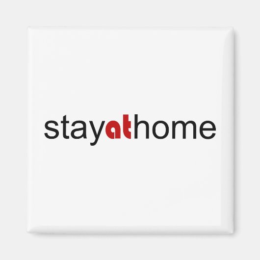 Blijf thuis magneet (Voorkant)