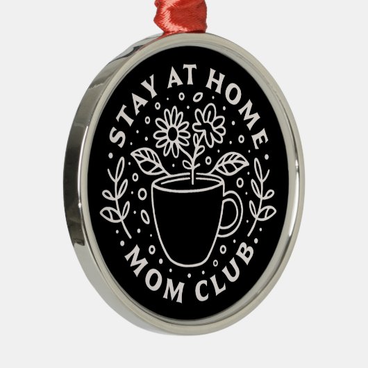 Blijf thuis mama club SAHM squad Metalen Ornament (Rechts)