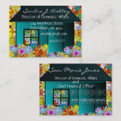 Blijf Thuis Mom-change achtergrond Contactkaartje (Voorkant / Achterkant)