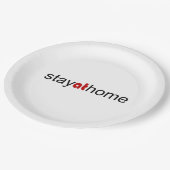 Blijf thuis papieren bordje (Gekanteld)