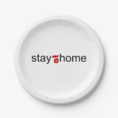 Blijf thuis papieren bordje (Voorkant)