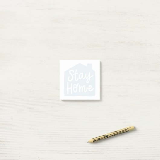 Blijf thuis post-it® notes (Op bureau)