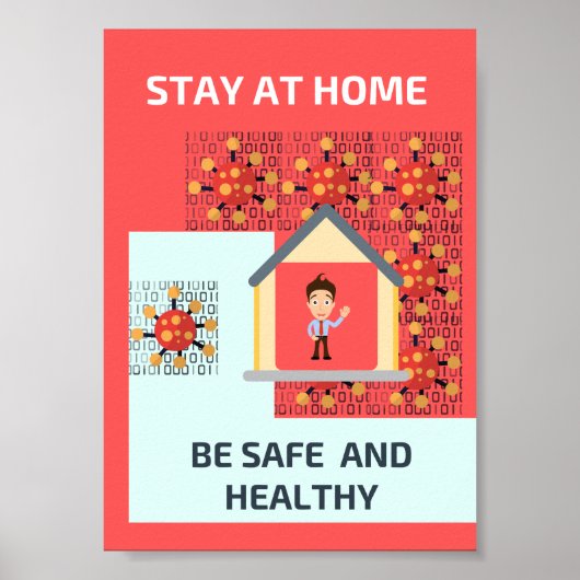 Blijf thuis poster (Voorkant)