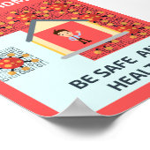 Blijf thuis poster (Hoek)