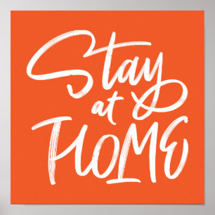 Blijf thuis poster
