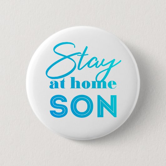 Blijf thuis ronde button 5,7 cm (Voorkant)