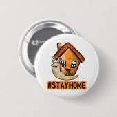 Blijf thuis ronde button 5,7 cm (Voorkant /achterkant)