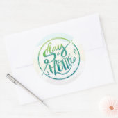Blijf thuis ronde sticker (Envelop)