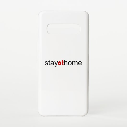 Blijf thuis samsung galaxy hoesje (Achterkant)