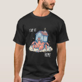 Blijf thuis Schattigee Hermit Crab T-shirt (Voorkant)