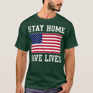 Blijf thuis sparen Lives USA Covid T-shirt