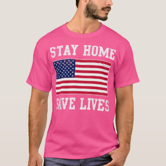 Blijf thuis sparen Lives USA Covid T-shirt