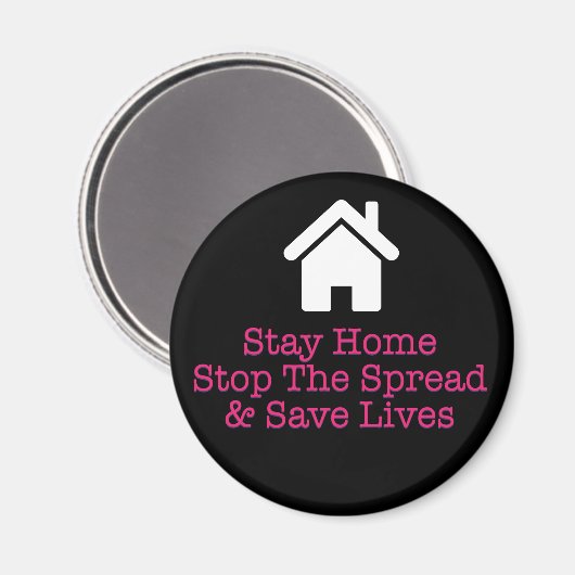 Blijf thuis Stop de verspreiding en sla levens op Magneet (Voorkant / Achterkant)