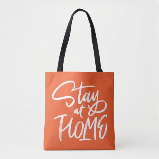 Blijf thuis tote bag (Voorkant)