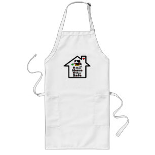 🏠 😷#Blijf thuis - Verblijf veilig Motivatie prij Lang Schort