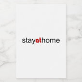 Blijf thuis voedselcontainer etiket (Enkel label)