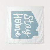 Blijf thuis wandkleed (Voorkant (horizontaal))