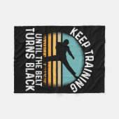 Blijf trainen tot de gordel de zwarte Retro-auto d Fleece Deken (Voorkant (Horizontaal))