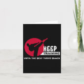 Blijf trainen tot de gordel zwart Karate wordt Kaart (Voorkant)