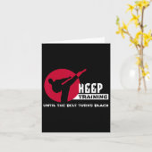 Blijf trainen tot de gordel zwart Karate wordt Kaart (Gele Bloem)