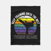 Blijf trainen tot de riem zwart karate wordt fleece deken (Voorkant)