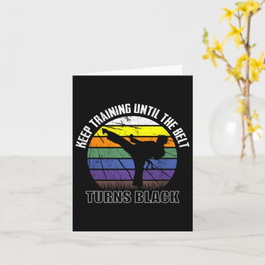 Blijf trainen tot de riem zwart karate wordt kaart (Gele Bloem)