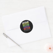 Blijf trainen tot de riem zwarte jongerenkar wordt ronde sticker (Envelop)