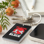 Blijf trainen tot je riem zwart karaat wordt sleutelhanger (Voorkant Rechts)