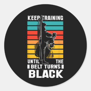 Blijf trainen totdat de bel zwart wordt ronde sticker