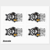 Blijf trashy mijn vriend wasbeer rechthoekige sticker (Vel)