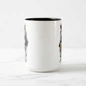 Blijf trashy mijn vriend wasbeer tweekleurige koffiemok (Center)