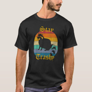 Blijf Trashy wasbeer voor vrouwen Retro Trash Poss T-shirt