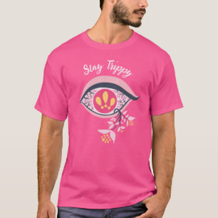 Blijf Trippy Eye Pink Floral Psychedelic T-shirt