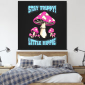 Blijf Trippy! Kleine Hippie Canvas Afdruk (Insitu (Slaapkamer))
