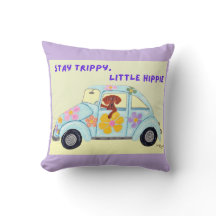 Blijf Trippy, kleine hippie-dachshond in auto